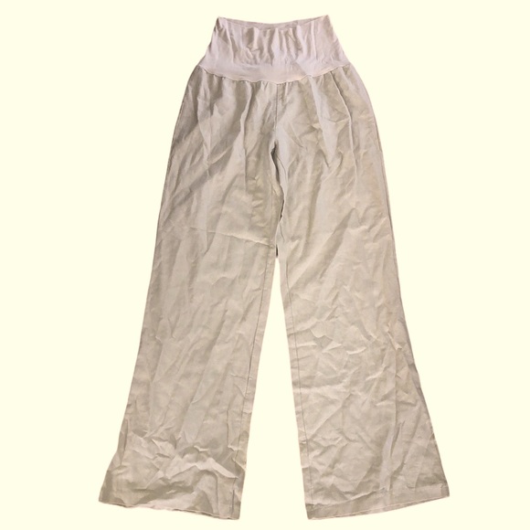 Love Tree Linen Wide Leg Maternity Pants - Picture 2 of 7